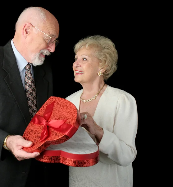 Romantic Valentine Seniors — Stock Photo, Image