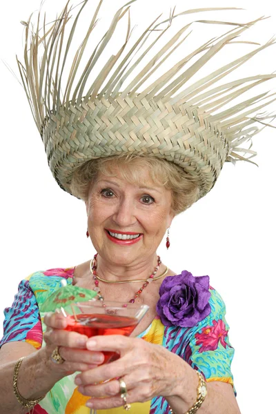 Senior Lady - Cheers — Stock Photo, Image