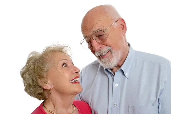 Senior Couple Private Joke — Stock Photo, Image