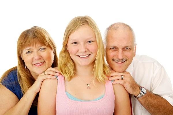 Blonde blauäugige Familie — Stockfoto