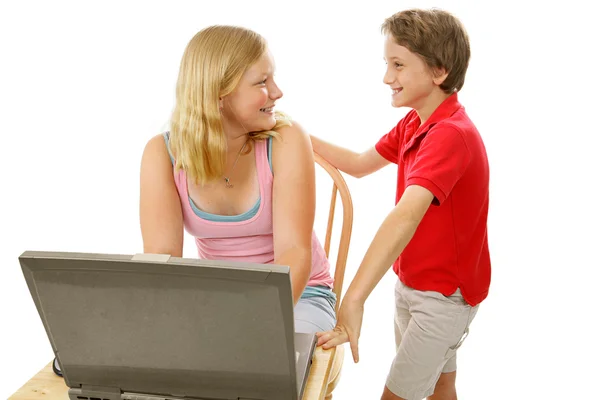 Dzieci na komputerze — Zdjęcie stockowe