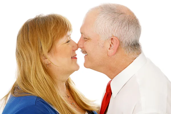 Mature Couple Rubbing Noses — Stock Photo, Image