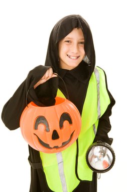 Trick Or Treating Safely clipart