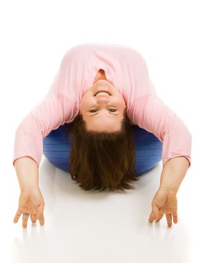 Upside Down on Pilates Ball clipart