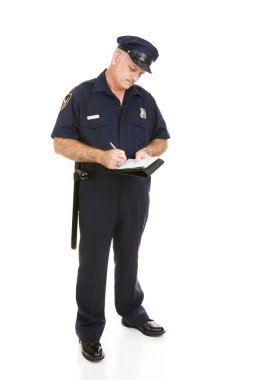 Police Officer - Citation Full Body clipart