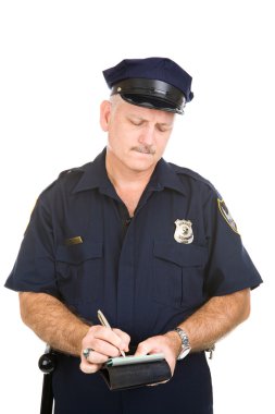 Police Officer - Parking Ticket clipart