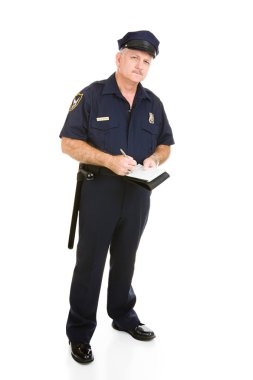 Police Officer On the Job clipart