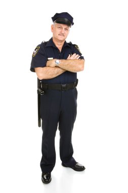 Policeman - Full Body Isolated clipart