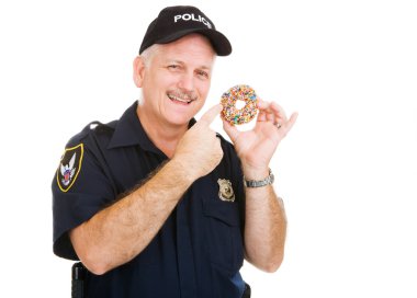 Policeman Loves Donuts clipart