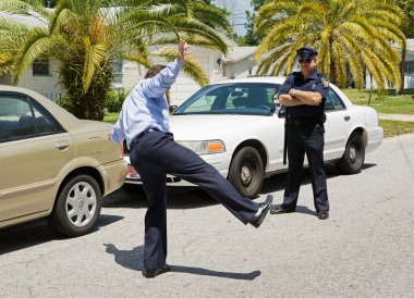 Traffic Stop - Sobriety Test clipart