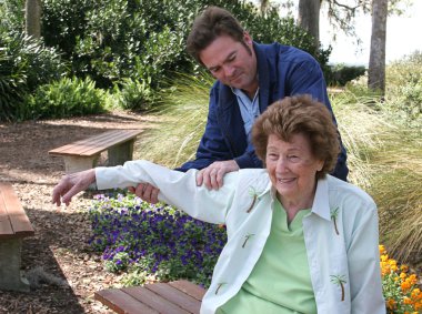 Physical Therapy In The Garden clipart