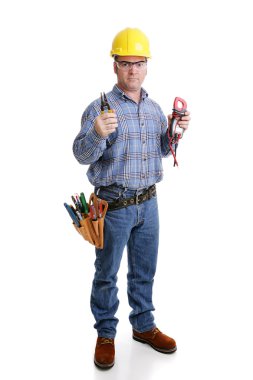 Electrician Ready for Work clipart