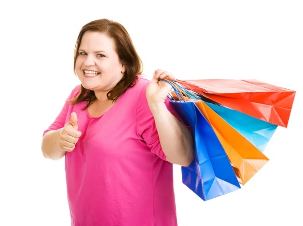 Feliz Shopper Thumbsup — Fotografia de Stock