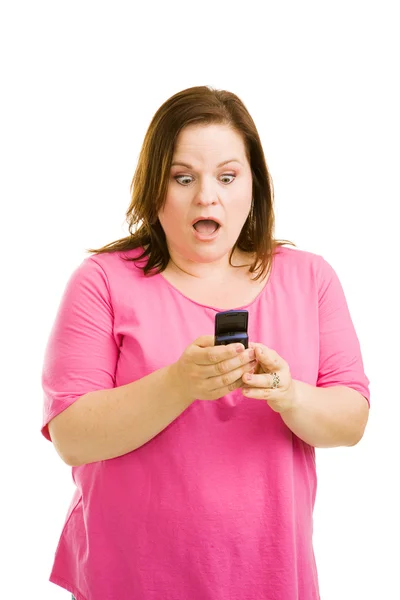 Shocked by Text Message — Stock Photo, Image