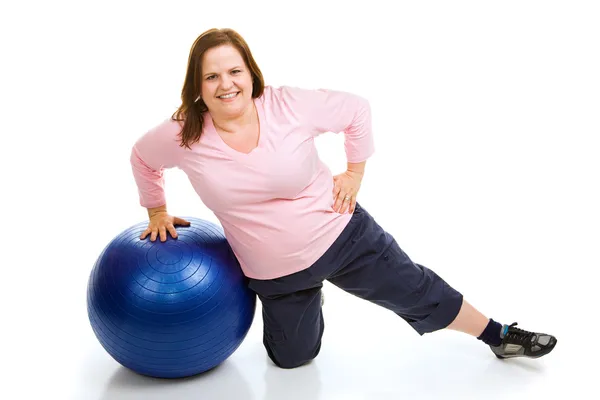 Workout With Fitness Ball — Stock Photo, Image
