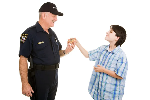 Donut for Policeman — Stock Photo, Image