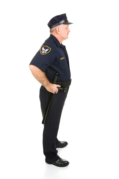 Politieagent volledige lichaam profiel — Stockfoto