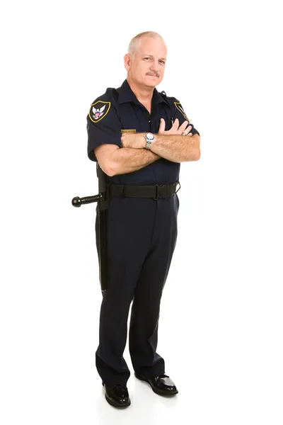 Polizeibeamter Ganzkörper — Stockfoto
