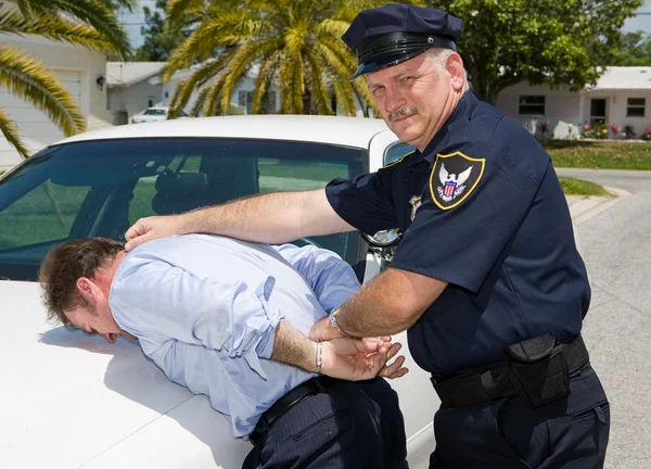 Polis gör gripandet — Stockfoto