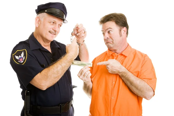 Police Officer Refuses Bribe — Stock Photo, Image