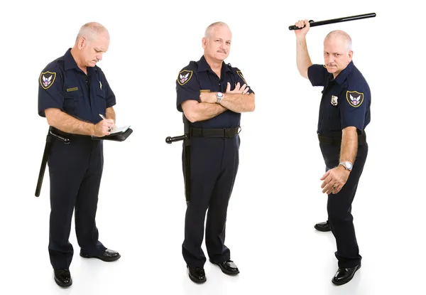Policial três pontos de vista — Fotografia de Stock