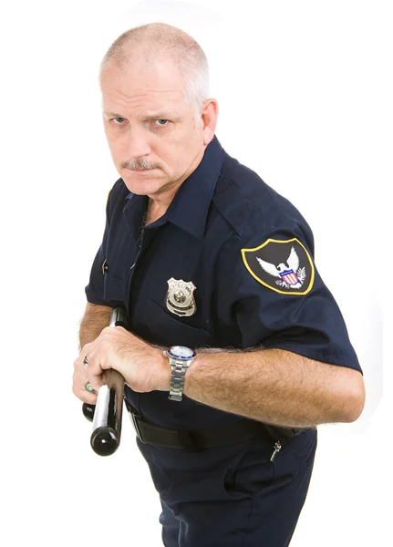 Поліцейський - агресивний — стокове фото