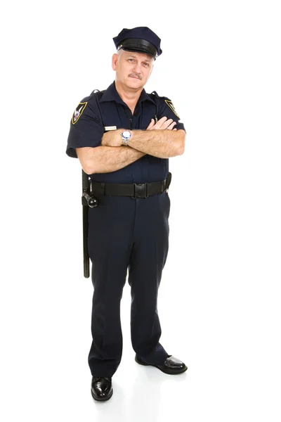 Rendőr - teljes test elszigetelt — Stock Fotó