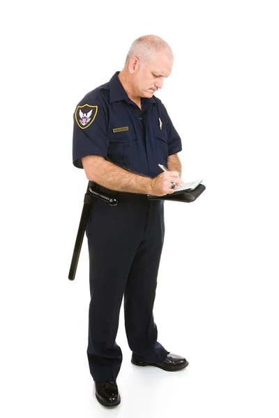 Politieagent schrijven ticket — Stockfoto