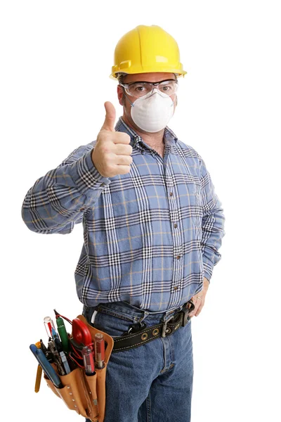 Stavební bezpečnostní thumbsup — Stock fotografie