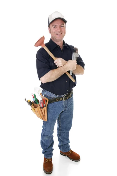 Friendly Plumber Complete — Stock Photo, Image