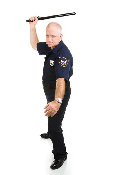 Policeman Using Night Stick — Stock Photo, Image