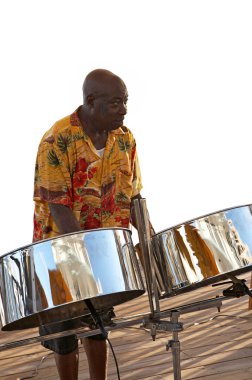 Karayip müzisyen ve çelik davul