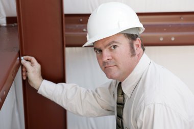 Construction Inspector - Serious clipart