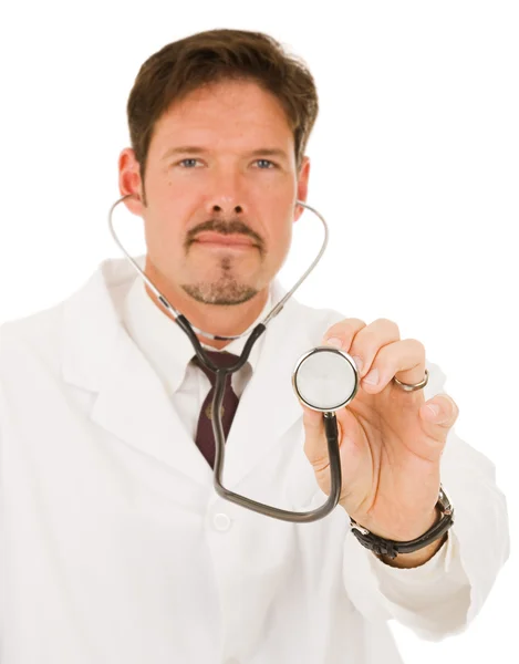 Médico con estetoscopio —  Fotos de Stock