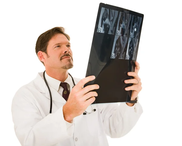 Médico bonito com MRI — Fotografia de Stock