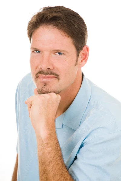 Pohledný muž s modrýma očima — Stock fotografie