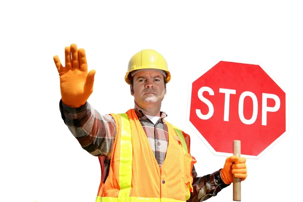Construction Stop Isolated — Stock Photo, Image