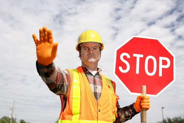 Obrero de la construcción Stop —  Fotos de Stock