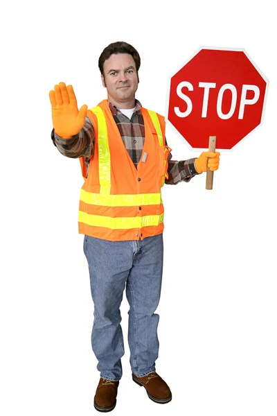 Crossing Guard Full Body Isolated — Stock Photo, Image