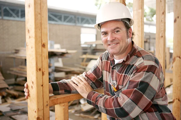 Trabalhador da construção amigável — Fotografia de Stock