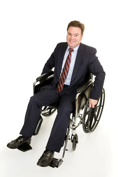 Uomo d'affari in sedia a rotelle — Foto Stock