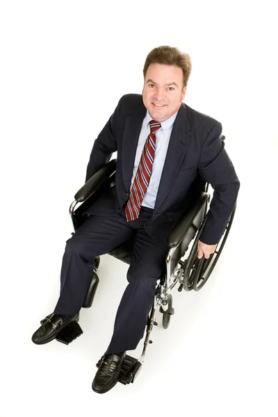 Niepełnosprawnych biznesmen z góry — Zdjęcie stockowe