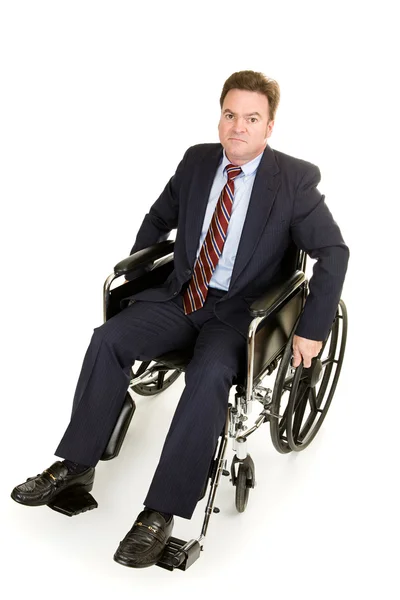 Niepełnosprawnych biznesmen - poważne — Zdjęcie stockowe