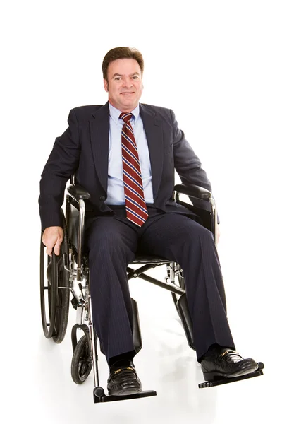 Niepełnosprawnych biznesmen na białym tle — Zdjęcie stockowe