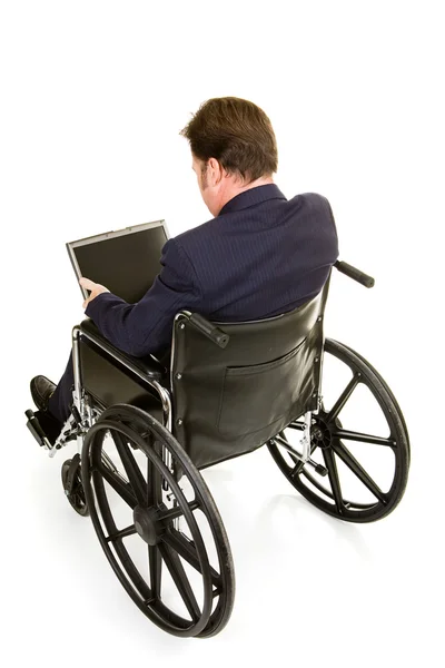 Homme d'affaires handicapé Vue arrière — Photo