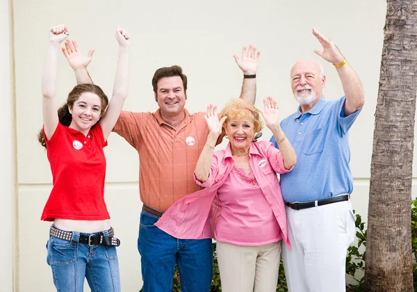 Election - Enthusiastic Voters — Stock Photo, Image