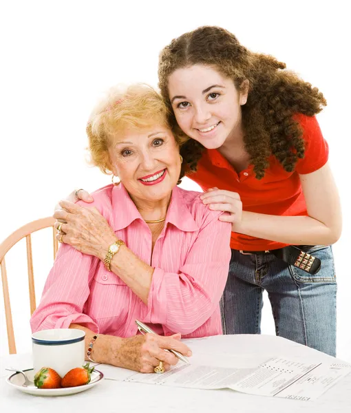 Stemmen Series - grootmoeder & tiener — Stockfoto