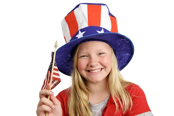 Patriotyczne dziewczyna — Zdjęcie stockowe
