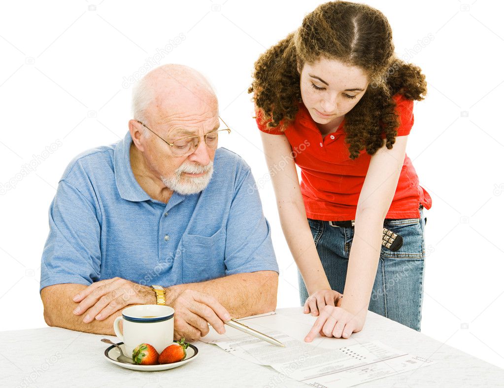 Helping Grandpa