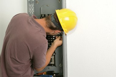 Electrician Connecting Wire clipart